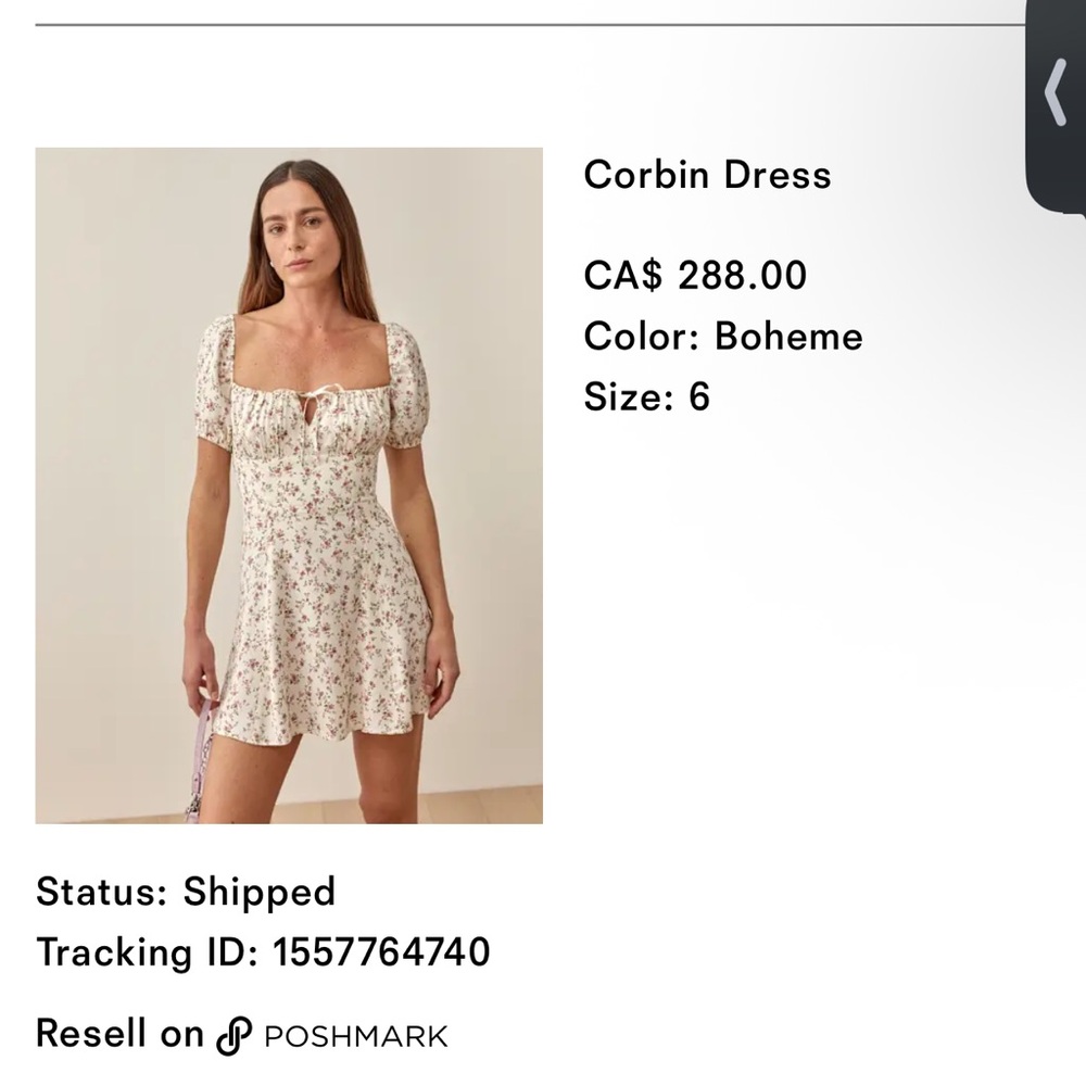 Reformation Corbin Dress Boheme - Size 6